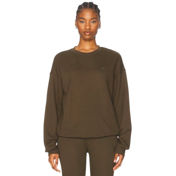 Eterne Oversized Crewneck Sweatshirt in Moss Small New Womens Pullover - Picture 1 of 14
